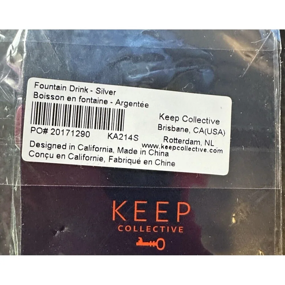 KEEP Collective Silver Pavé Fountain Drink Charm Slider Stella & Dot NIP